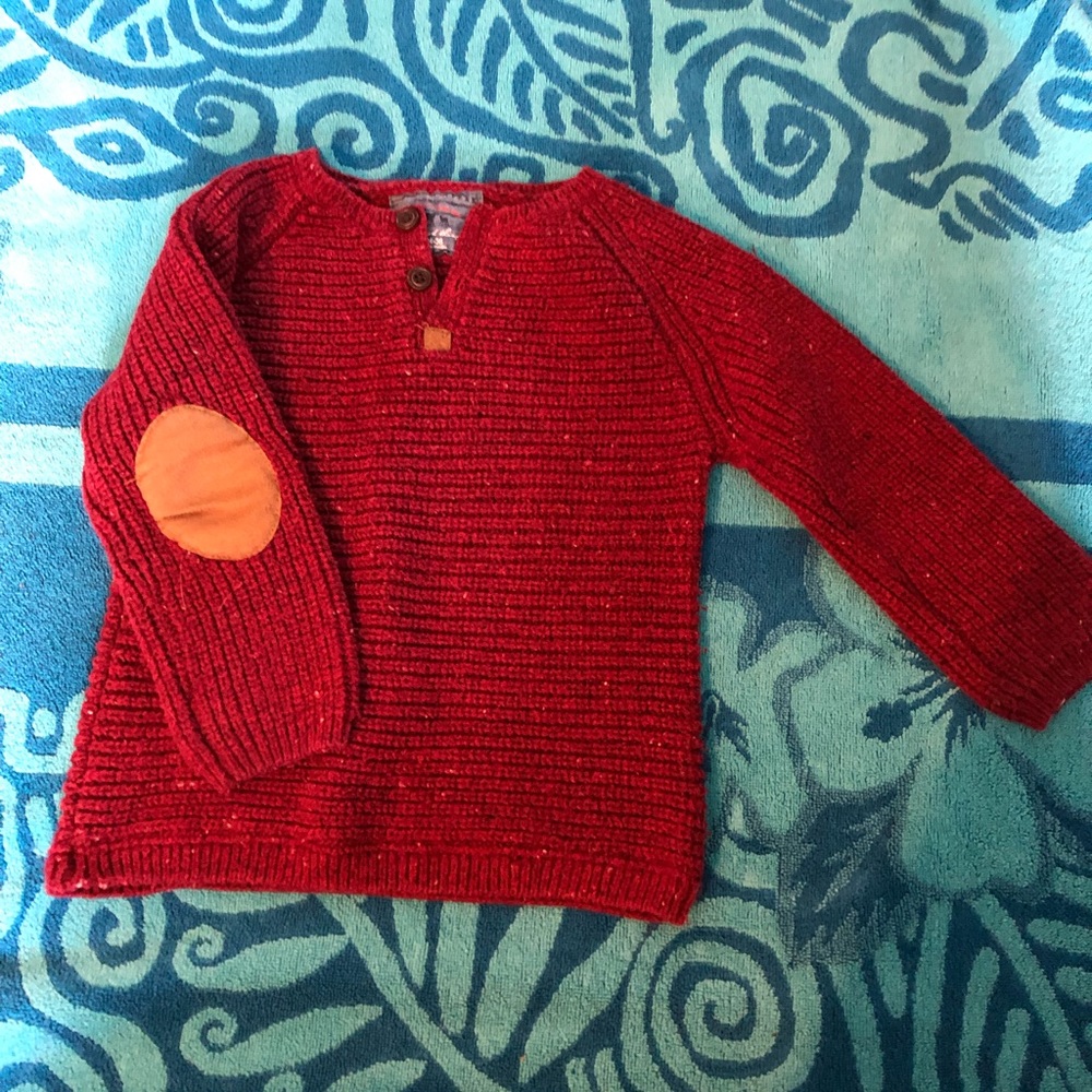 Zara Knitwear Maroon toddler sweater